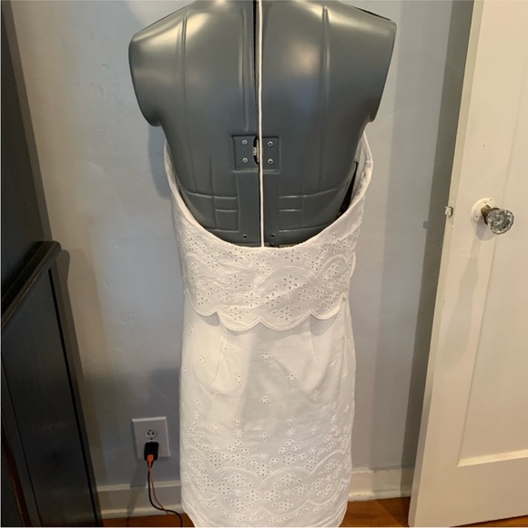 Cami NYC The Ashley Popover Eyelet Mini Dress in White - Size Small - Picture 6 of 8